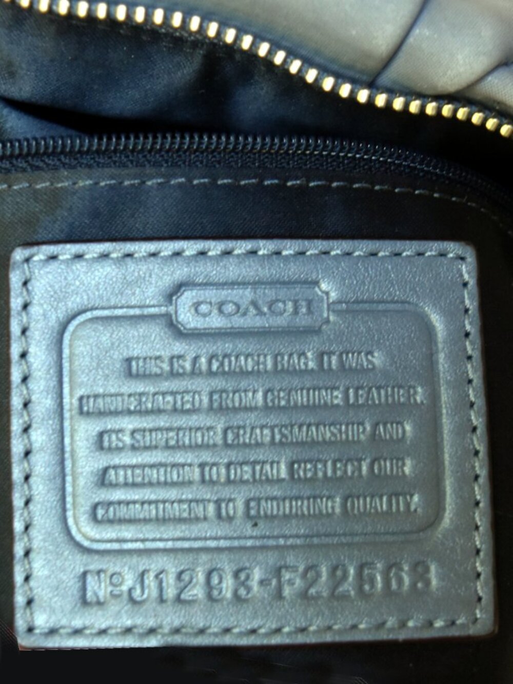 Coach Madison Sophia Slate Metallic Leather Satchel F22563 Convertible Shoulder - Picture 11 of 13